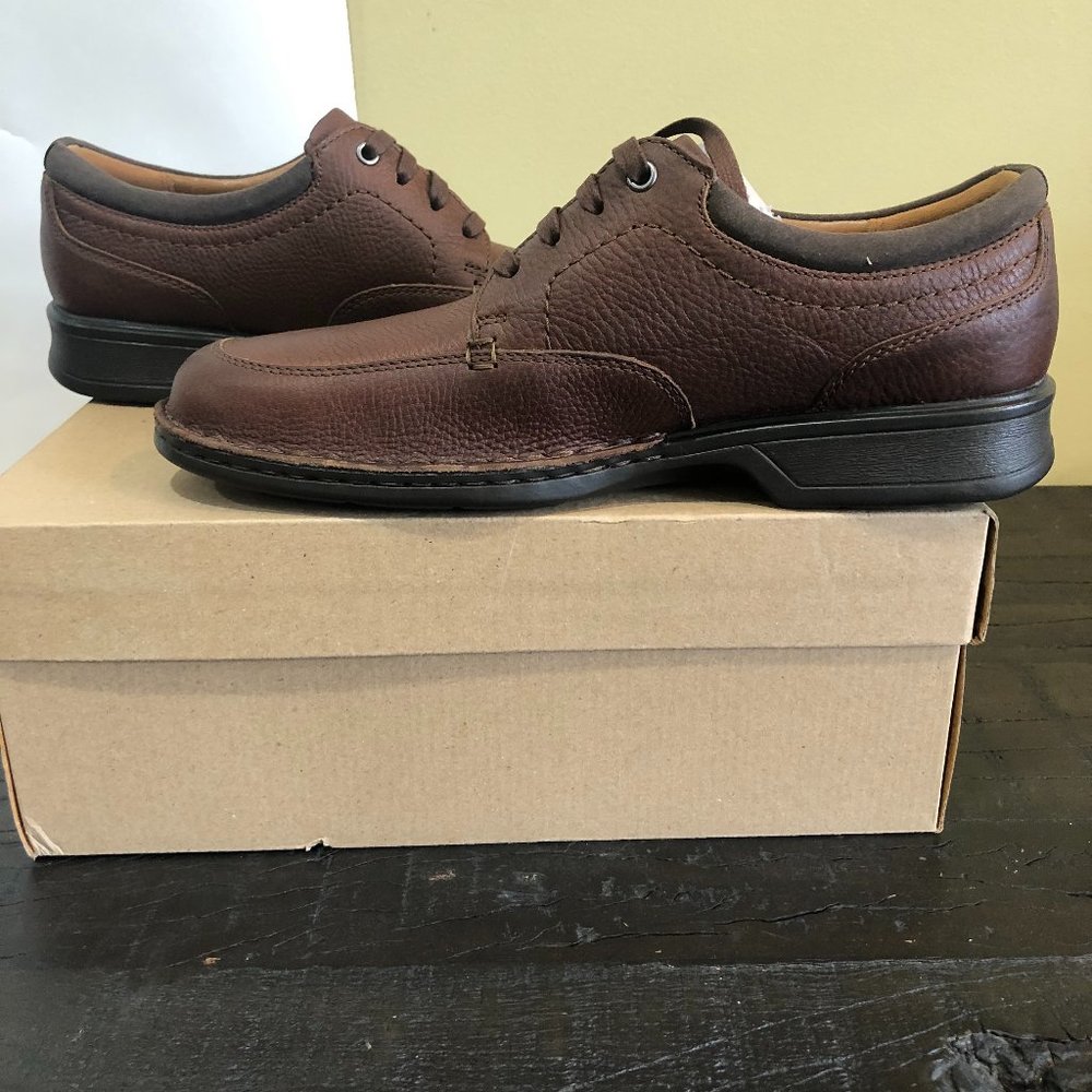 Clarks Mens Size 11 M & 11.5 Northam Pace Tobacco Leather Derby Shoes New In Box